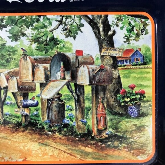 Set of 3 Vintage Coca-Cola Mailbox Tin + 2 Jeanne Mack Artwork Mailbox Tin Trays - Picture 10 of 16